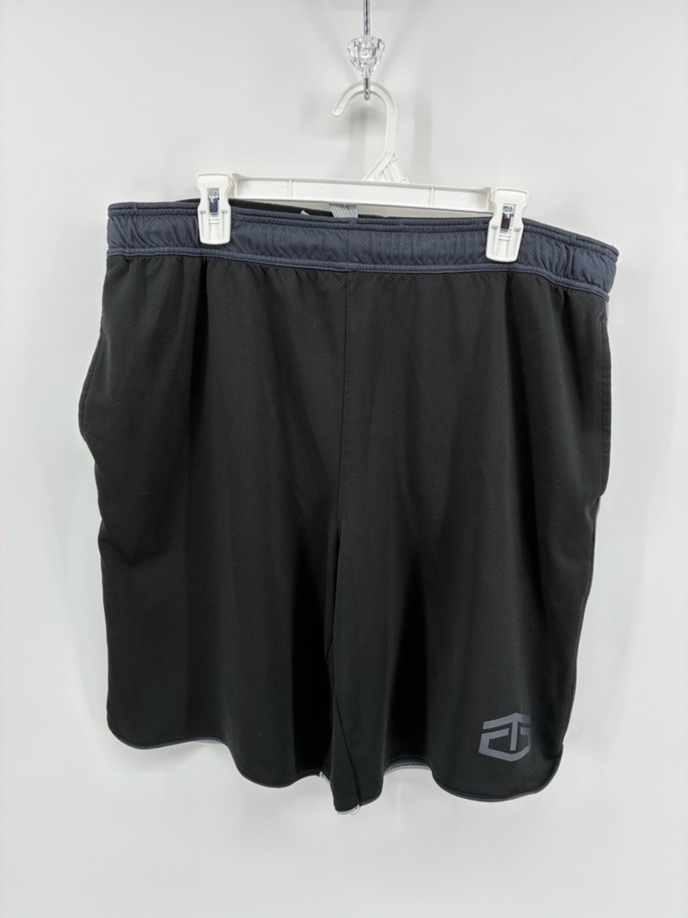 Tapout Men's Black Athletic Shorts with Elastic Waistband